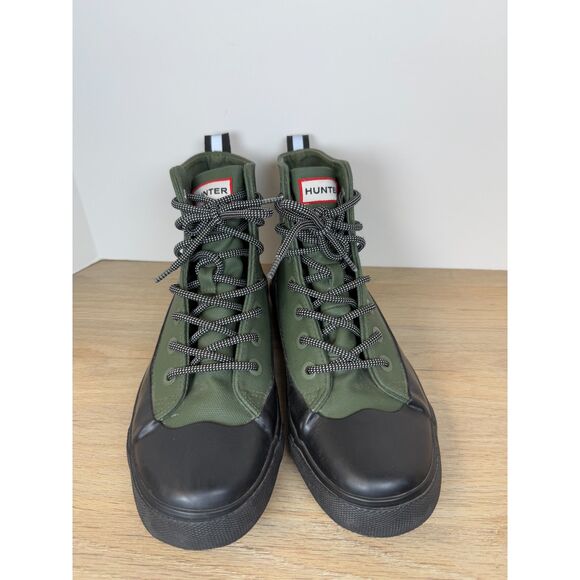 Hunter Unisex Adult Size 6 Green Dipped Canvas High Top Sneakers main image 5